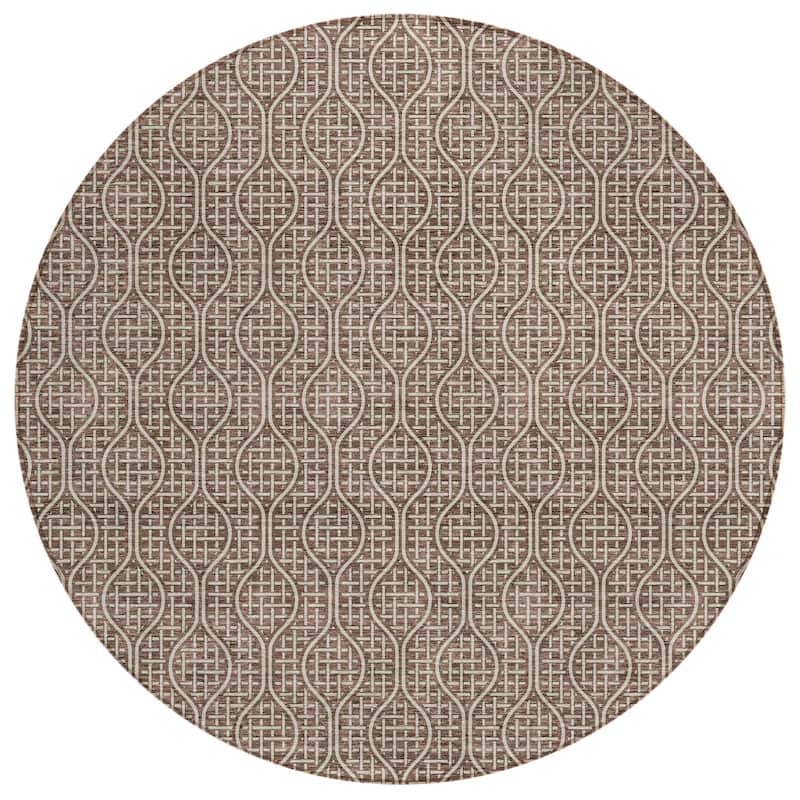 HomeRoots Geometric Transitional Rectangle Outdoor Rug