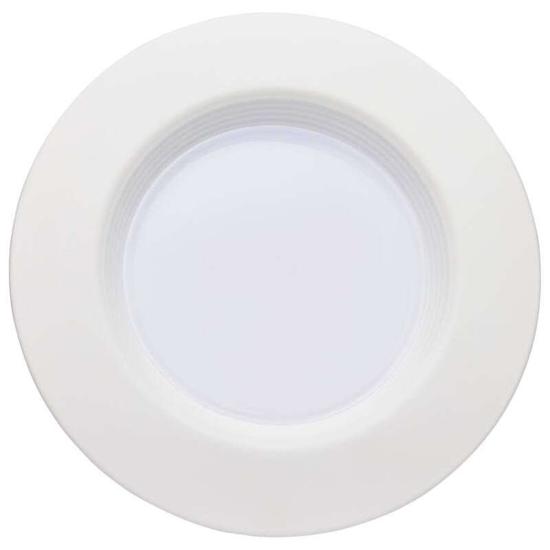 13.7W LED Downlight Retrofit 5-6In CCT Selectable Round White Finish 120V