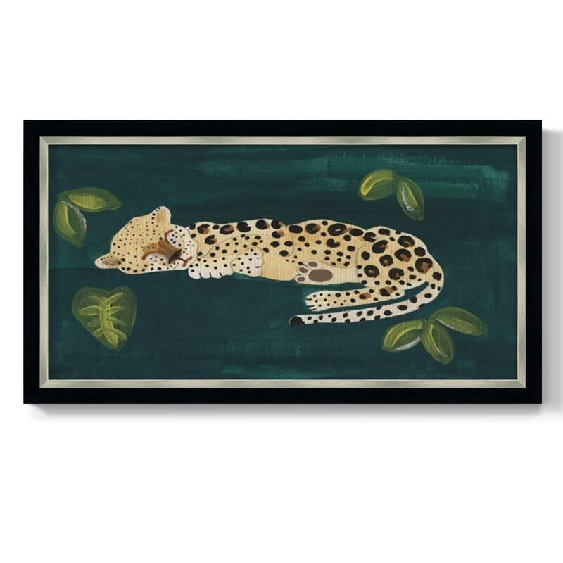 Lethargic Leopard II Premium Framed Canvas- Ready to Hang