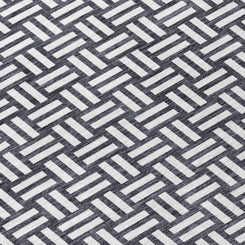 Machine Washable Indoor/ Outdoor Chantille Contempory Crosshatch Rug