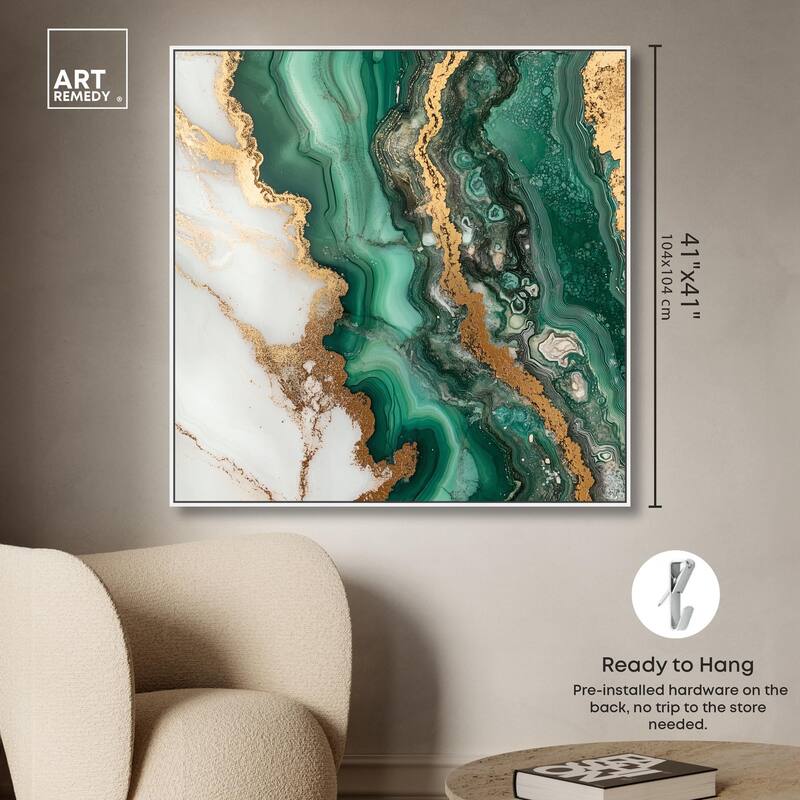 Malachite Majesty Canvas by Art Remedy