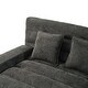 preview thumbnail 44 of 57, 57-In Chenille Upholstered Chaise Lounge with Adjustable Backrest & LED Light Strip