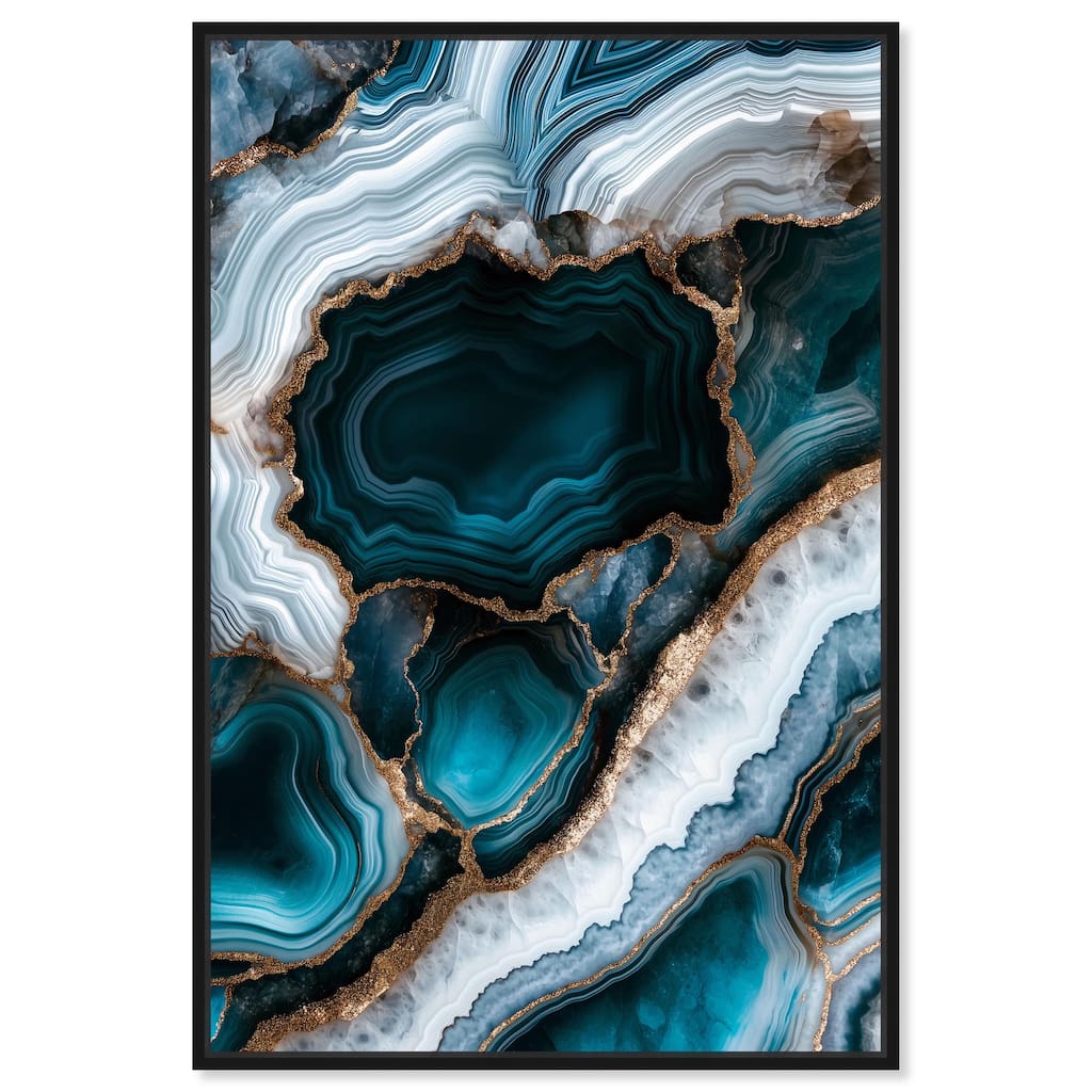 Teal Tectonic I Canvas by Art Remedy