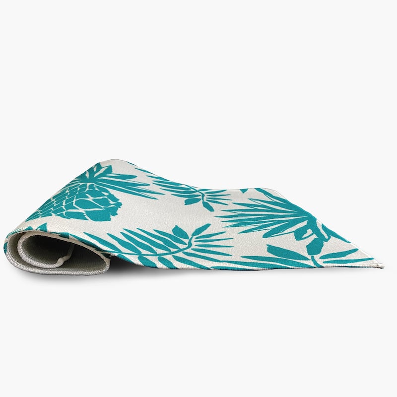 Pineapple Leaves Spring Chenille Indoor/Outdoor Rug