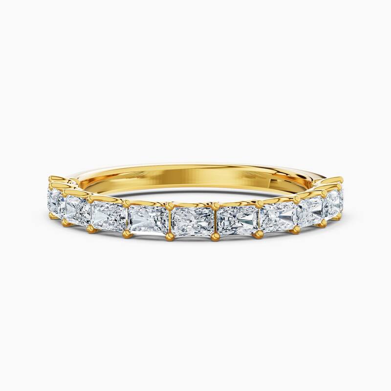 Auriya 14k Gold Radiant East-West Lab Grown Diamond Half Eternity Band 1.10 - 3.75 ct. tw. (F-G, VS) - 1.10 ct. wt. - 6.5 - Yellow