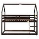 preview thumbnail 6 of 27, Modern Twin over Twin Loft Bed with Roof Design, Safety Guardrail, Ladder