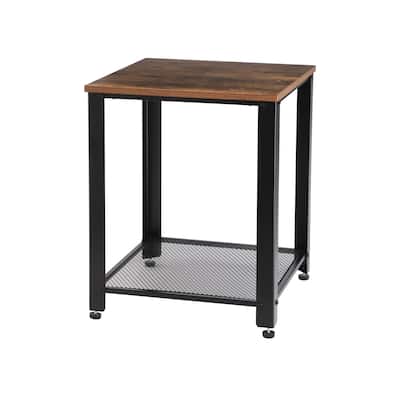 Proman Products Nova End Table, 18" W x 18" D x 22" H, Rustic Brown