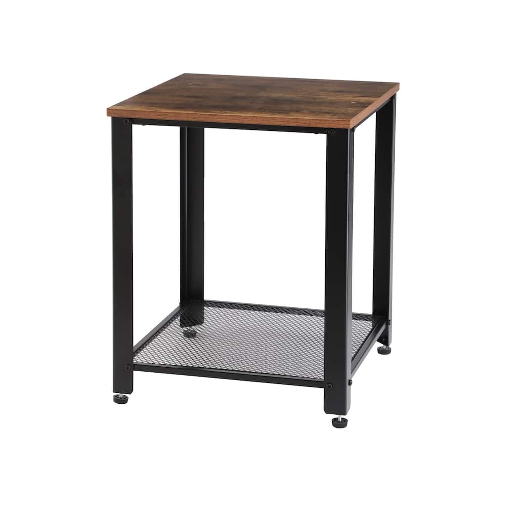 Proman Products Nova End Table, 18" W x 18" D x 22" H, Rustic Brown