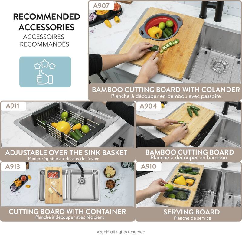 Maxi Dual Mount 32" Double-Bowl Stainless Steel Kitchen Sink C233 - 32" x 18" x 9"