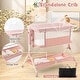 preview thumbnail 15 of 16, Height Adjustable Bedside Sleeper with Storage Bag and Soft Mattress for Baby - 24.5" x 40" x 29.5"-34.5"