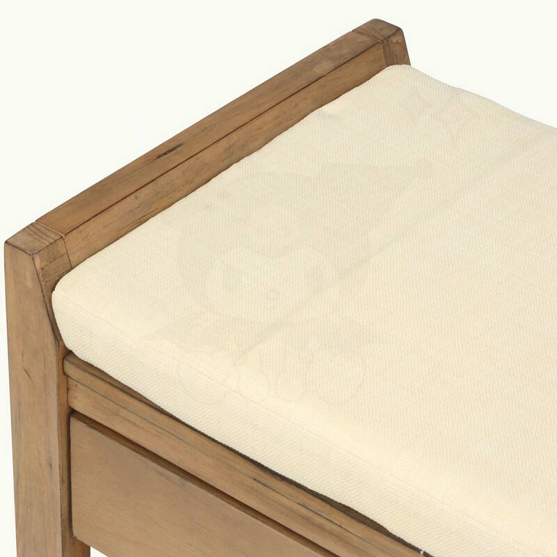 Shoe Rack with Cushioned Seat and Drawers