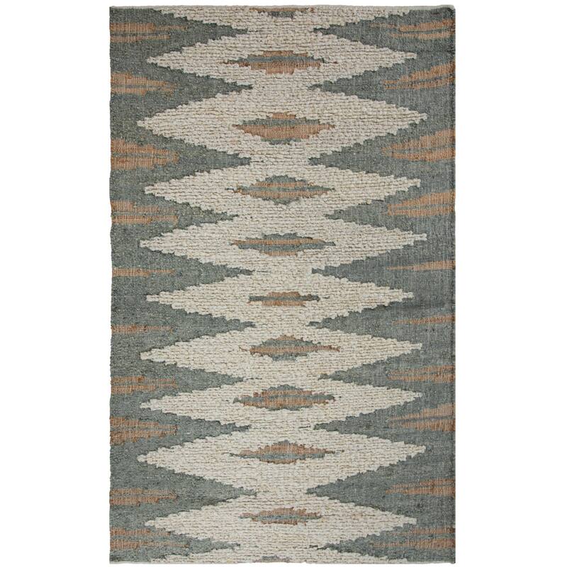 Alora Decor Southwesteren Hand-woven Geometric Grey Rug