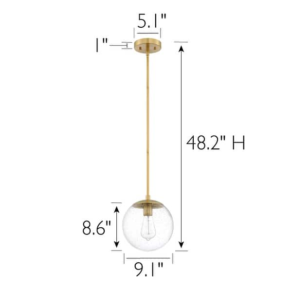 Design House 588509-SG Gracelyn Modern 1-Light Indoor Dimmable Pendant ...