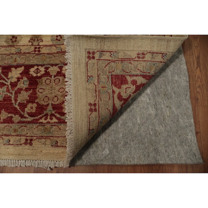 Hand Knotted Oriental 100% Wool Carpet Traditional Floral Beige & Ivories Chobi-Peshawar Area Rug - 11' 6'' X 8' 9''