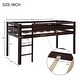 preview thumbnail 14 of 19, Twin Wood Loft Bed Low Loft Beds with Ladder and Safety Barriers, Supported By Wooden Boards