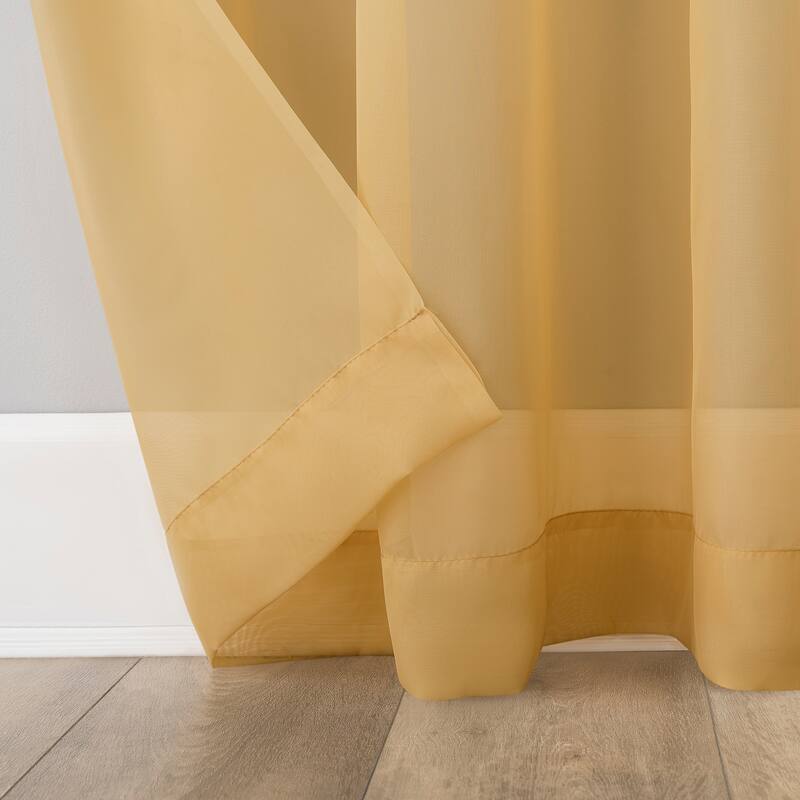 No. 918 Emily Voile Sheer Grommet Curtain Panel- Single Panel