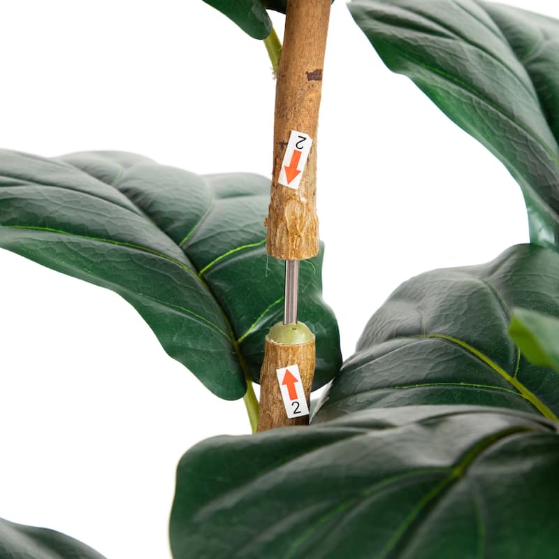 Potted Artificial Fiddle Leaf Tree - 5'