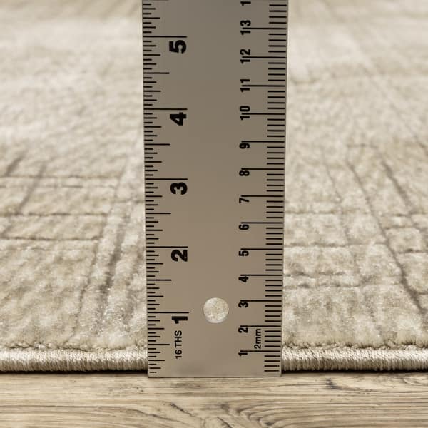 Style Haven Caiden Industrial Distressed Lines Beige/ Brown Area Rug