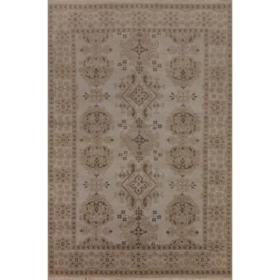 Earth Tone Oushak Oriental Area Rug Handmade Living Room Wool Carpet - 6'0"x 9'0"