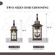 preview thumbnail 5 of 15, Classic Outdoor Wall Lantern with Water Rippled Glass