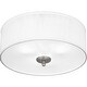 preview thumbnail 3 of 5, Blanche 3-Light Brushed Nickel Flush Mount Light