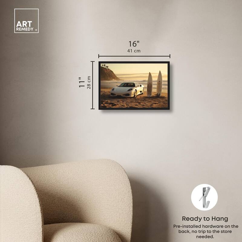 Sunset Beach Drive Canvas by Art Remedy