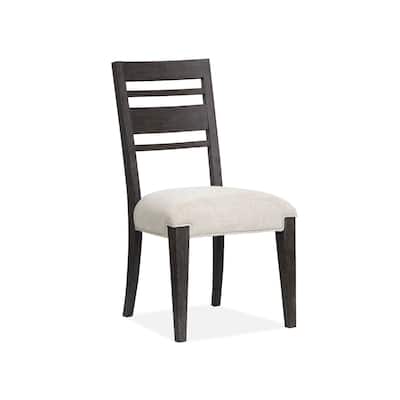 Magnussen Home Plum Creek Ravenwood Black Upholstered Side Chair Two Pack - 20.63''W x 22.75''D x 38''H