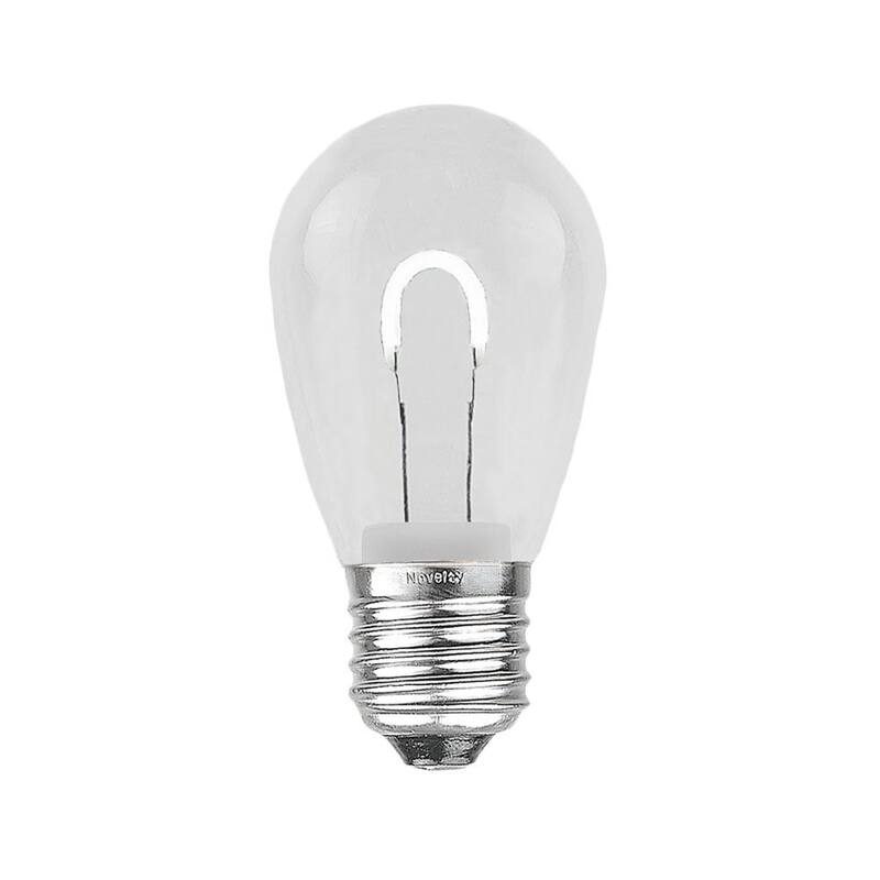25 Pack LED S14 Outdoor Patio Edison Replacement Bulbs, Warm White, E26 Base - White