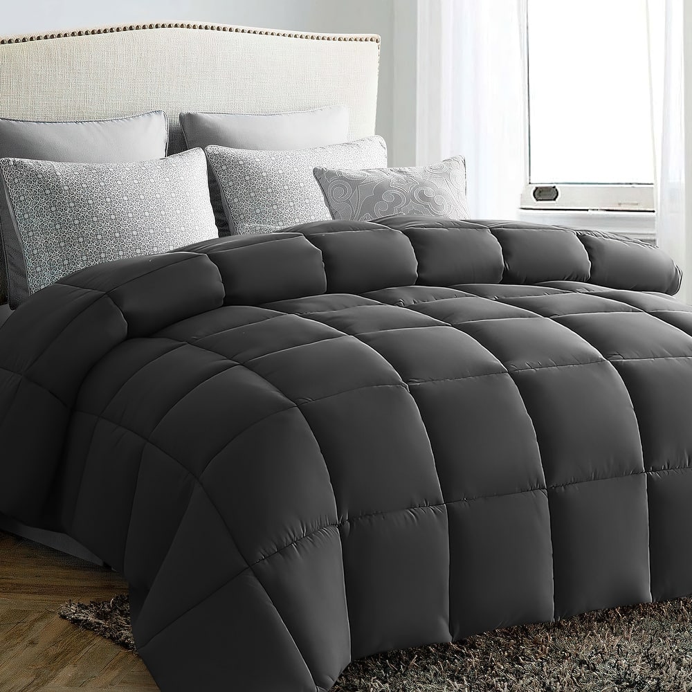 All Season Ultra Soft Fiber Machine Washable Quilted Comforter/Duvet Insert with Corner Tabs Comforter