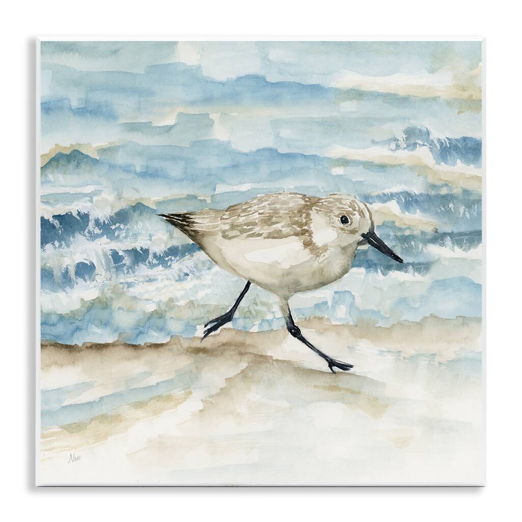 Stupell Sandpiper Striding Shore Wall Plaque Art Design By Nan