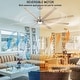 preview thumbnail 66 of 83, YUHAO 84 In. Indoor/Outdoor Modern Industrial Large Windmill Aluminum Blade Ceiling Fans With Lights, Quiet DC Motor and Remote