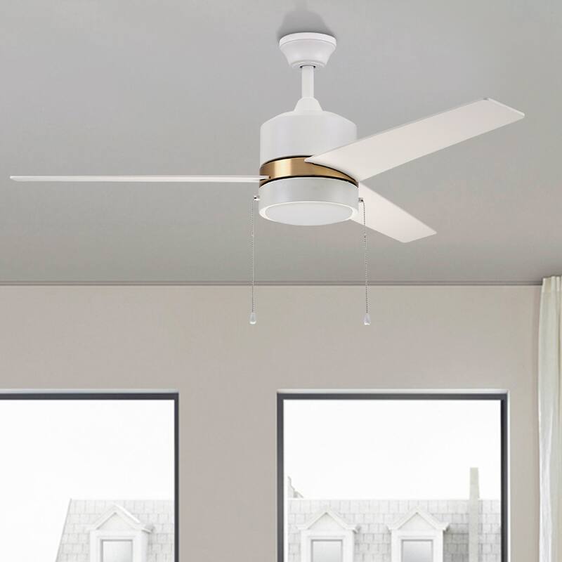 CARRO Abraxas 52" 3-Blade Indoor Ceiling Fan With LED Light -Pull Chain