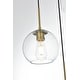 preview thumbnail 8 of 11, Elegant Lighting Baxter 3 Light 18" Wide Multi Light Pendant with