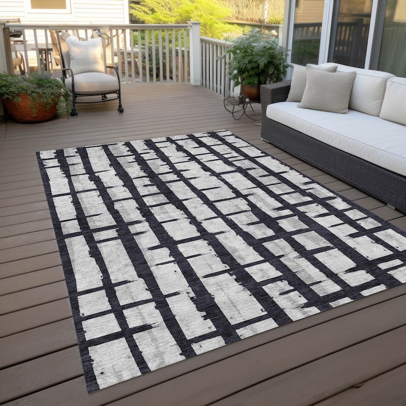 Machine Washable Indoor/ Outdoor Chantille Contemporary Rug