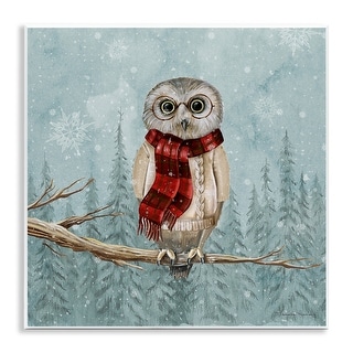 Stupell Winter Woodland Owl Wall Plaque Art Design By Danielle Murray ...