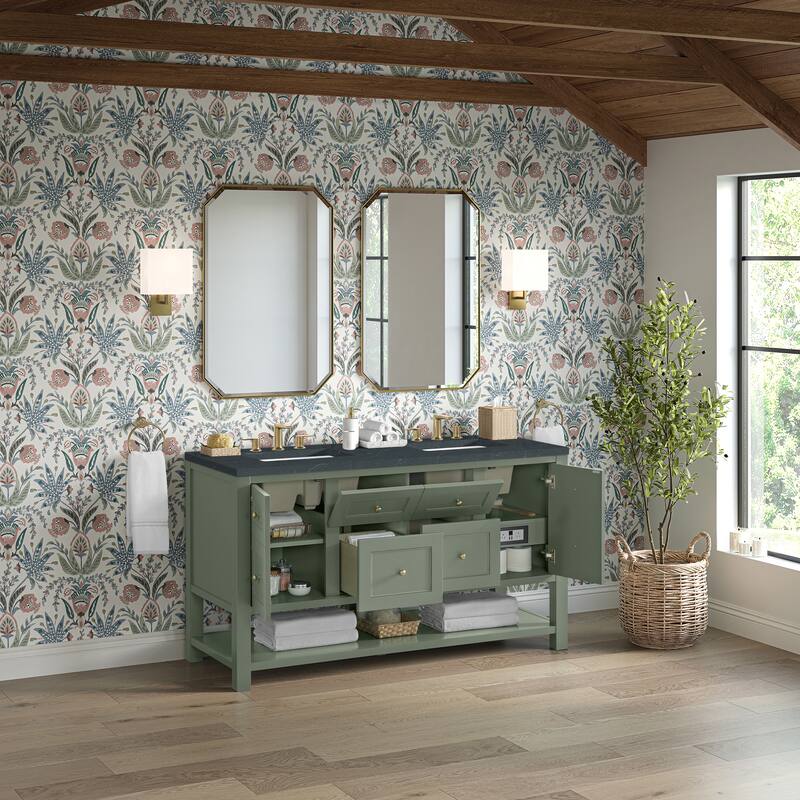 Breckenridge 60" Double Vanity, Smokey Celadon - 60D
