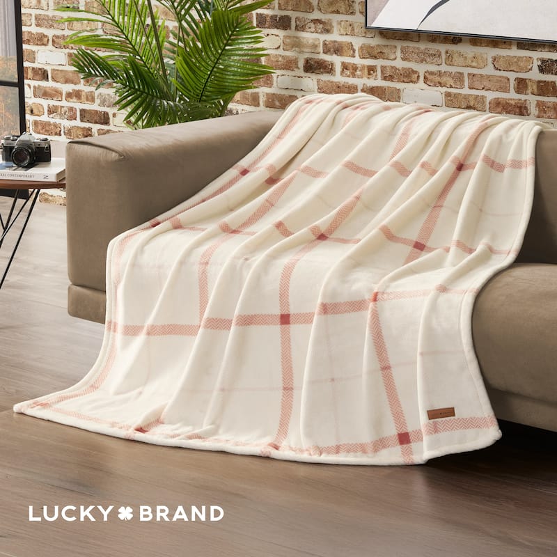 Lucky Brand Palmdale Throws Plush 50" x 70" Throw Blanket