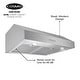 preview thumbnail 6 of 11, Cosmo 30 in. Ducted Under Cabinet Range Hood with 380 CFM, 3 Fan Speeds - 30 in.