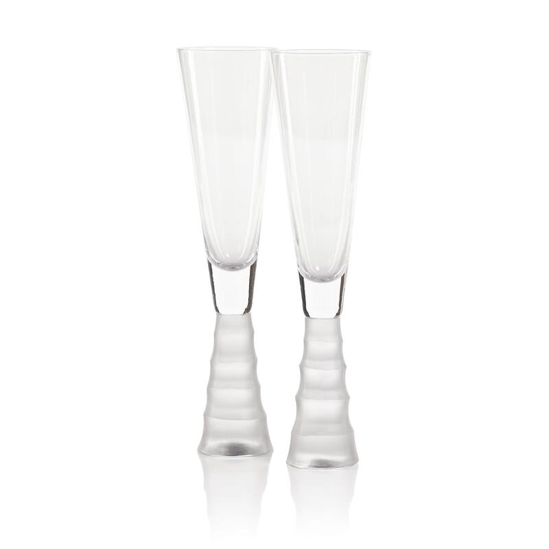 Terrell Bamboo Stem Champagne Flutes, Set of 4