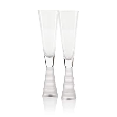 Terrell Bamboo Stem Champagne Flutes, Set of 4
