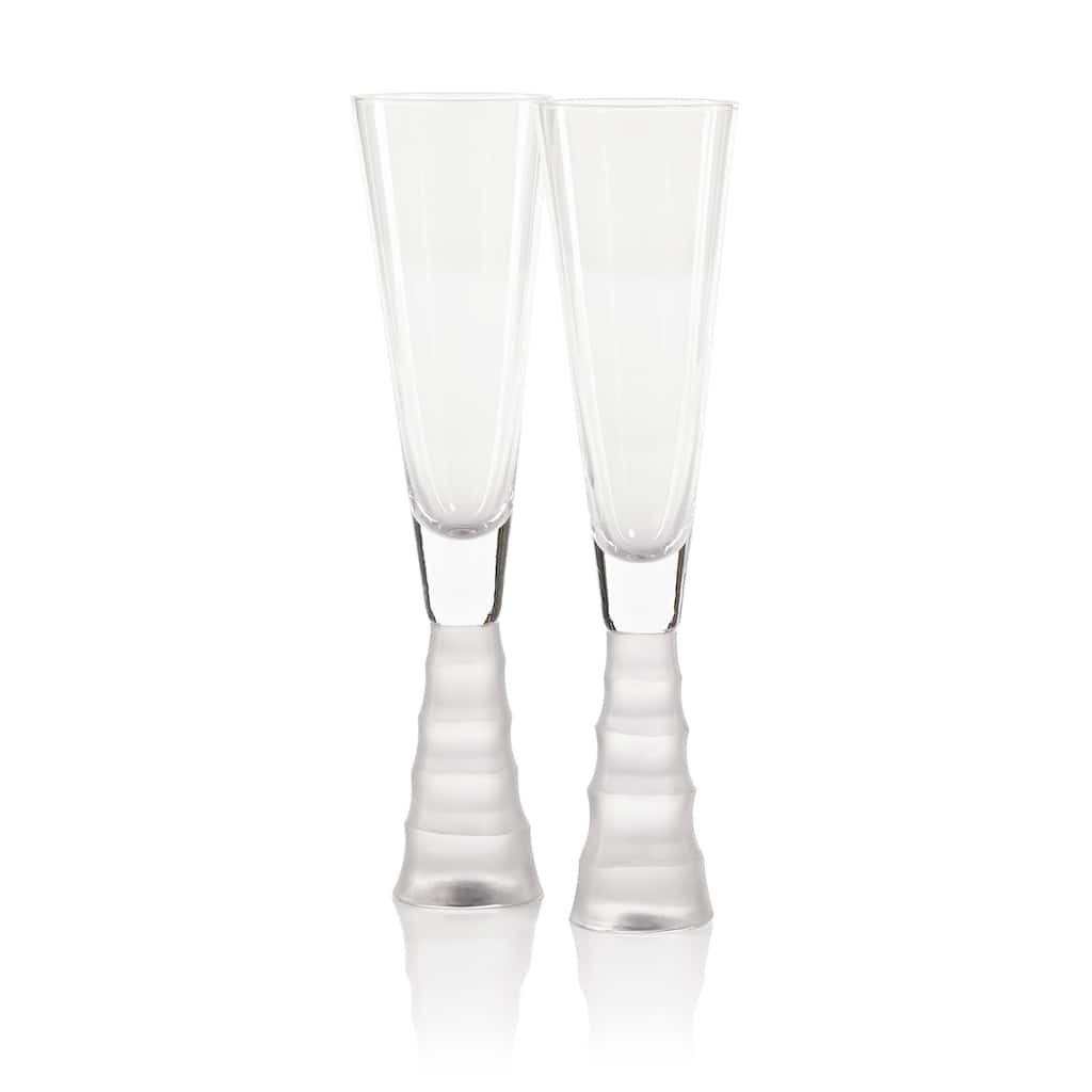 Terrell Bamboo Stem Champagne Flutes, Set of 4