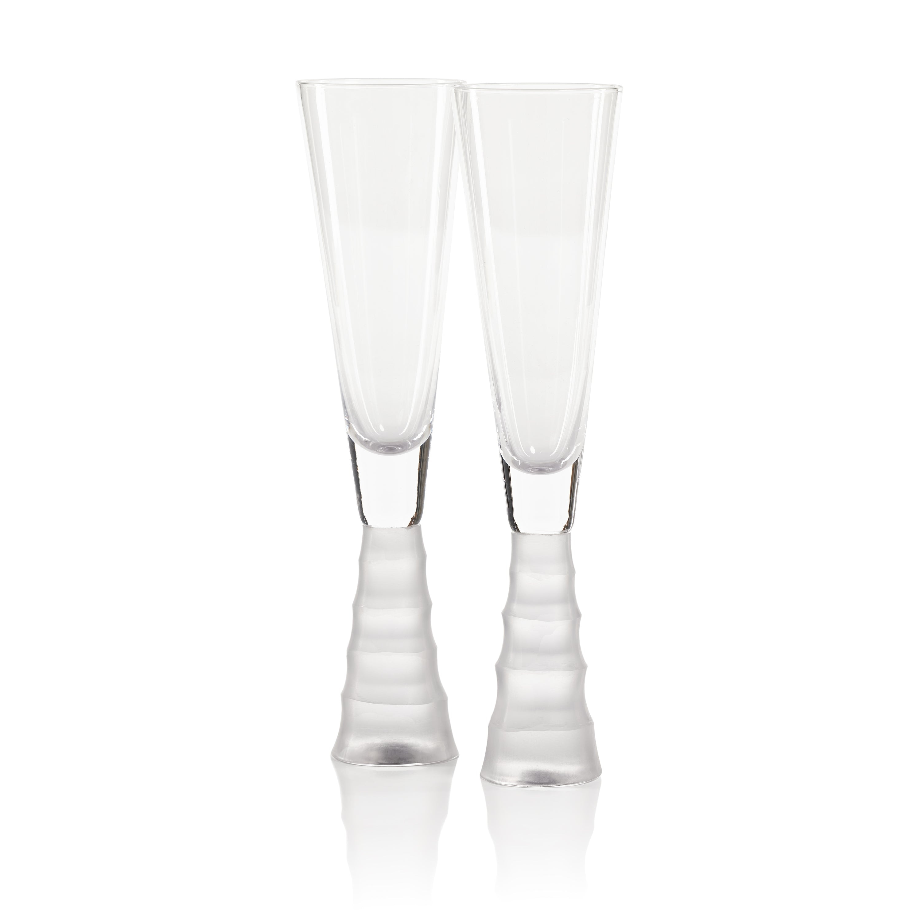 Terrell Bamboo Stem Champagne Flutes, Set of 4