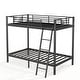 preview thumbnail 13 of 11, Twin Over Full Bunk Bed with Ladder & Guardrail Heavy Duty, Heavy Duty Metal Slats