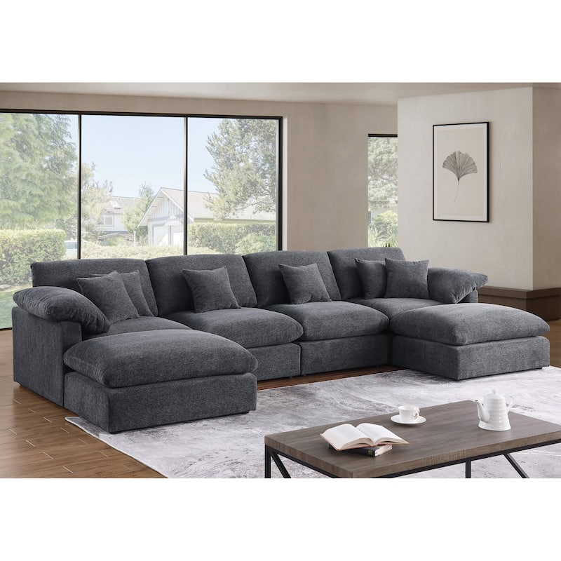 6 - Piece Chenille Sectional