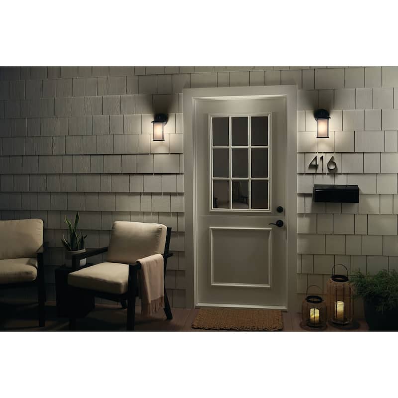Kichler 59098 Lombard 11" Tall Outdoor Wall Sconce with Satin Etched