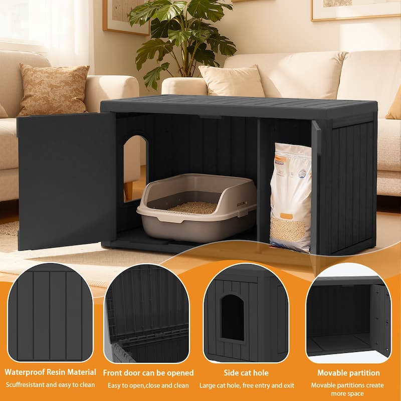 Resin outdoor cat house weatherproof anti-scratch anti-bite stray cats