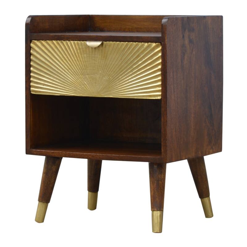 Solid Wood Manila Gold Nightstand