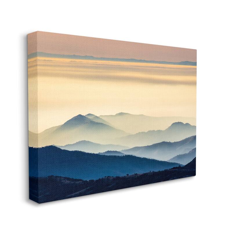Stupell Layered Foggy Sunrise Mountain Peaks Radiant Glow Canvas Wall Art, Design by Jeff Poe Photography
