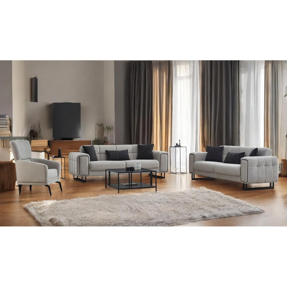 Omnia 3 Pieces Living Room Sets 2 Sofa 1 Chair