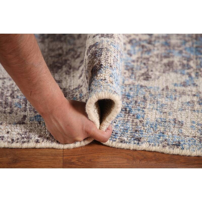 Modern Oriental Area Rug Handmade Wool Carpet - 7'9"x 9'8"